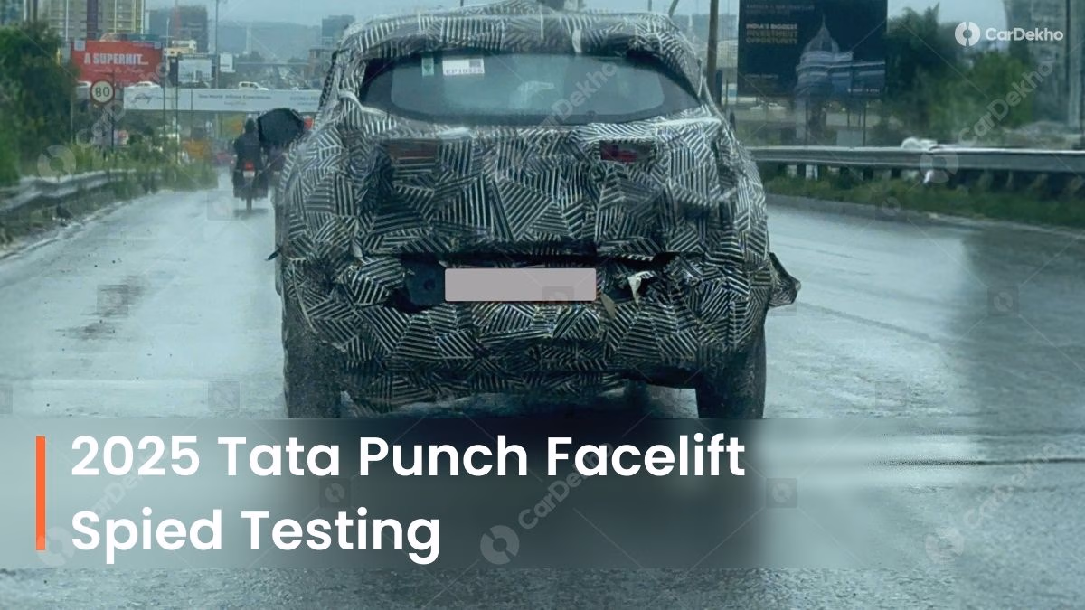 2025 Tata Punch Facelift Reveals New Rear Styling in Spy Shots